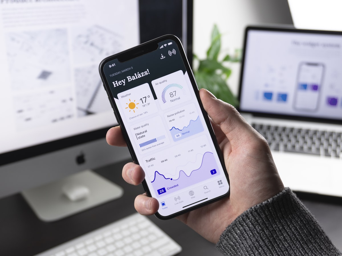Mobile app development in progress — React Native Flutter engineering team